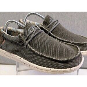 Hey Dude Wally Free Sox Metal Men Size 8 Gray Comfort Slip On Shoes